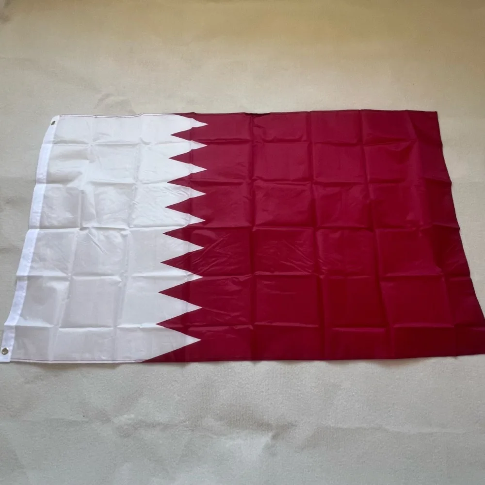 Qatar flag 90X150cm polyester hanging Qatari Flag indoor outdoor home Decoration