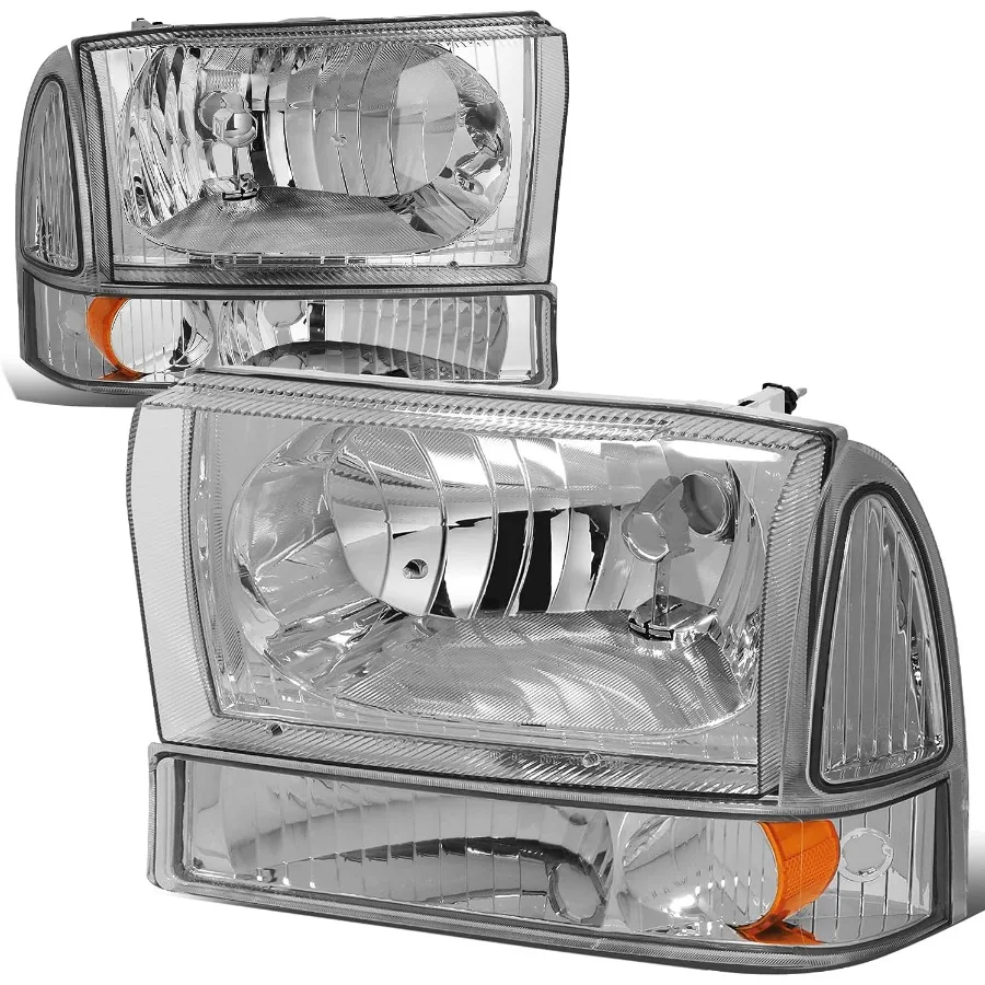 

Фары в сборе, совместимые с 1999-2004 F250 F350 F450 F550 Super Duty Excusion, 4 шт., замена галогенных фар с отбойником