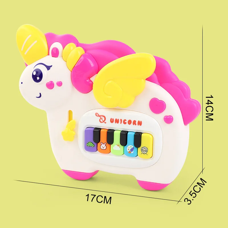 Cartoon Bird Electronic Piano Toy Cute Dinosaur Unicorn Musical Instrument Baby Music Enlightenment Fun Interaction Music Piano