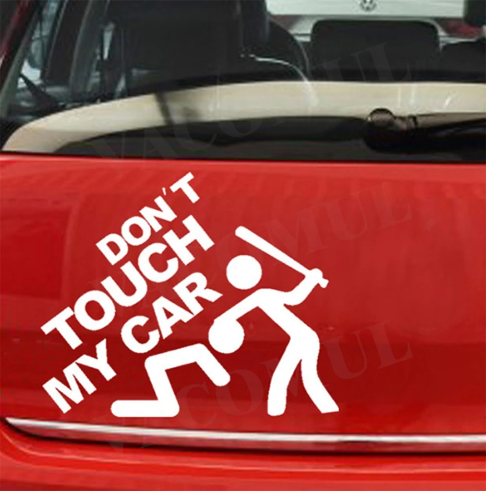 Creative Funny DONT TOUCH MY CAR Personalized Reflective Stickers Car Electric Bicycle Motorcycle Decal Decorative Sticker - view 5