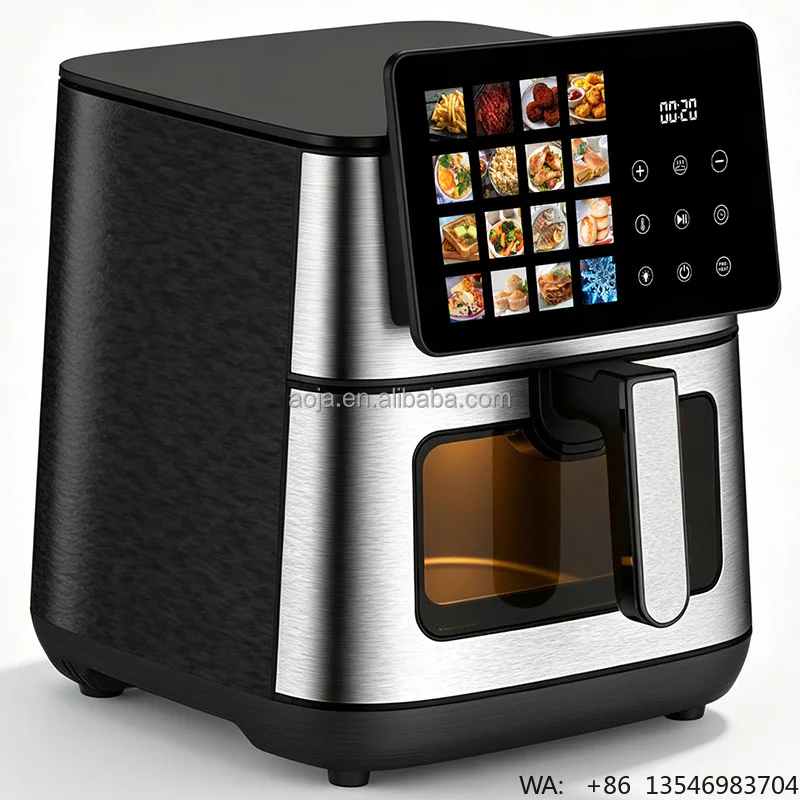 8.5L up and Down Heating Elements Digital air Fryer with Visible Window Small Kitchen Appliance Colorful Display Smart Air Fryer