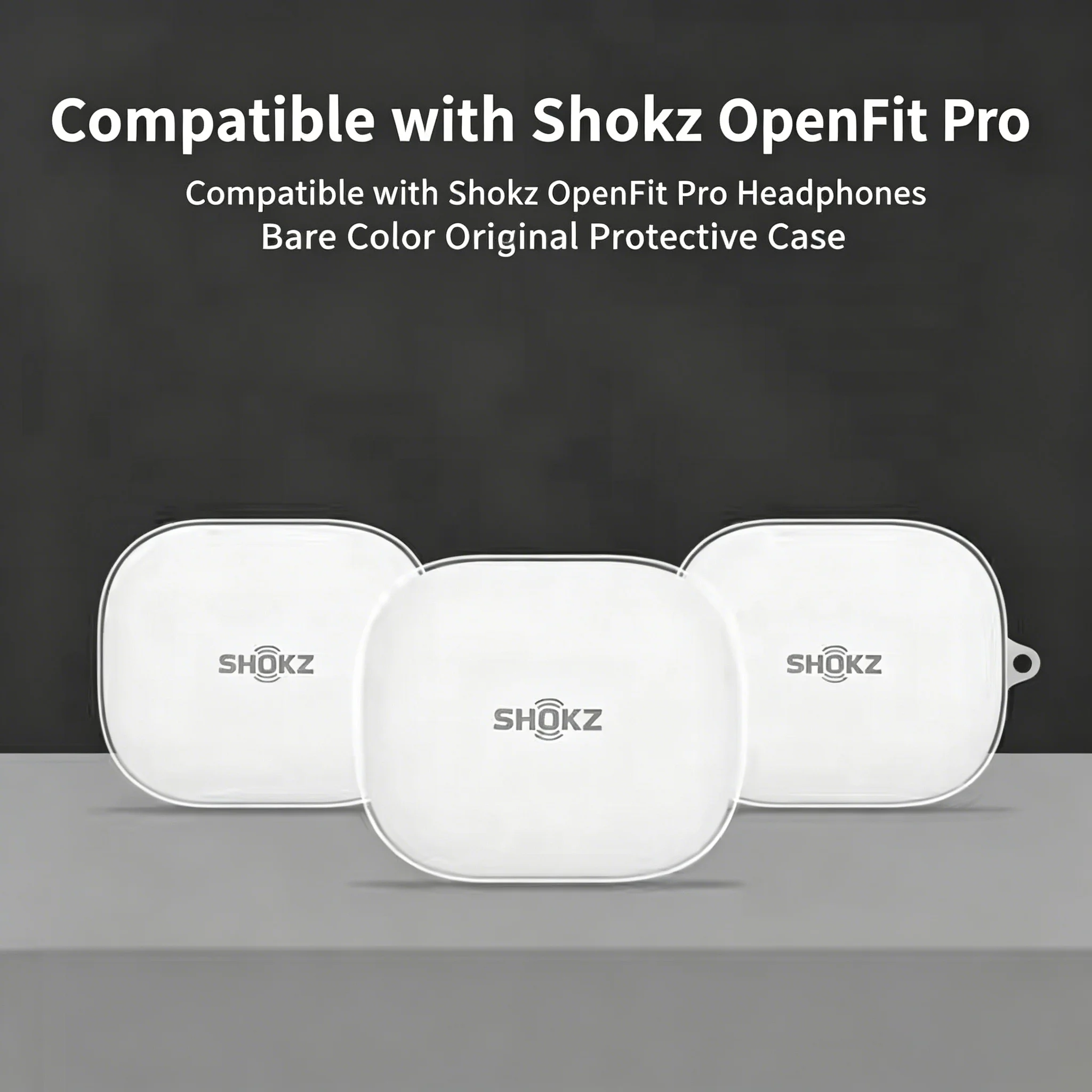 即発送 新品同ケースおまけ Shokz Open fit air 白 Clear Case for Shokz OpenFit Pro Earbuds Soft TPU Transparent Slim