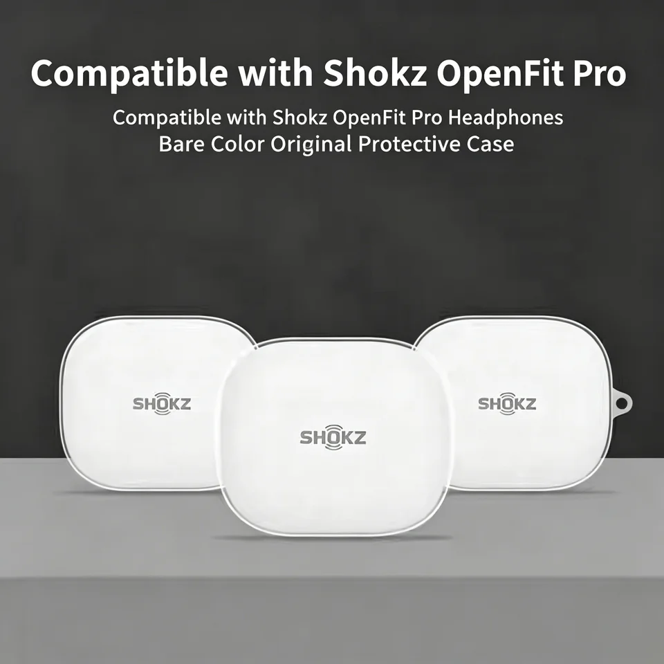 Clear Case for Shokz OpenFit Pro Earbuds Soft TPU Transparent Slim