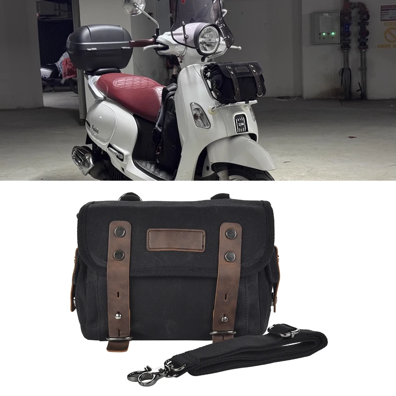

Men Retro Messenger Bags Casual Oil-waxed canvas Simple Shoulder Bag Crossbody bags can hold phone wallet books Motorcycle bag