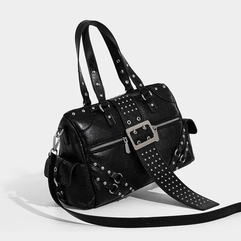 

Large Capacity Ins Celebrity Shoulder Bag Punk Style Rivet PU Crossbody Bag Fashion Trendy Casual Versatile Women's Bag