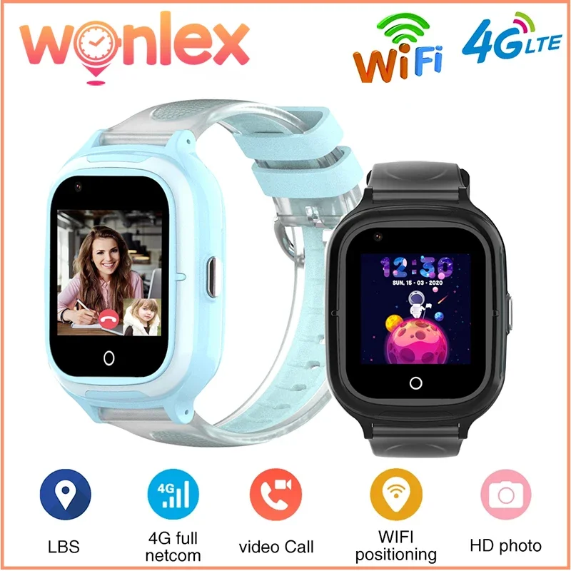 Wonlex Smart Watch Children4G WiFi GPS Location Tracker Camera KT23Plus Android8.1 SOS Ip67 Waterproof Anti-Lost Kid Phone Watch