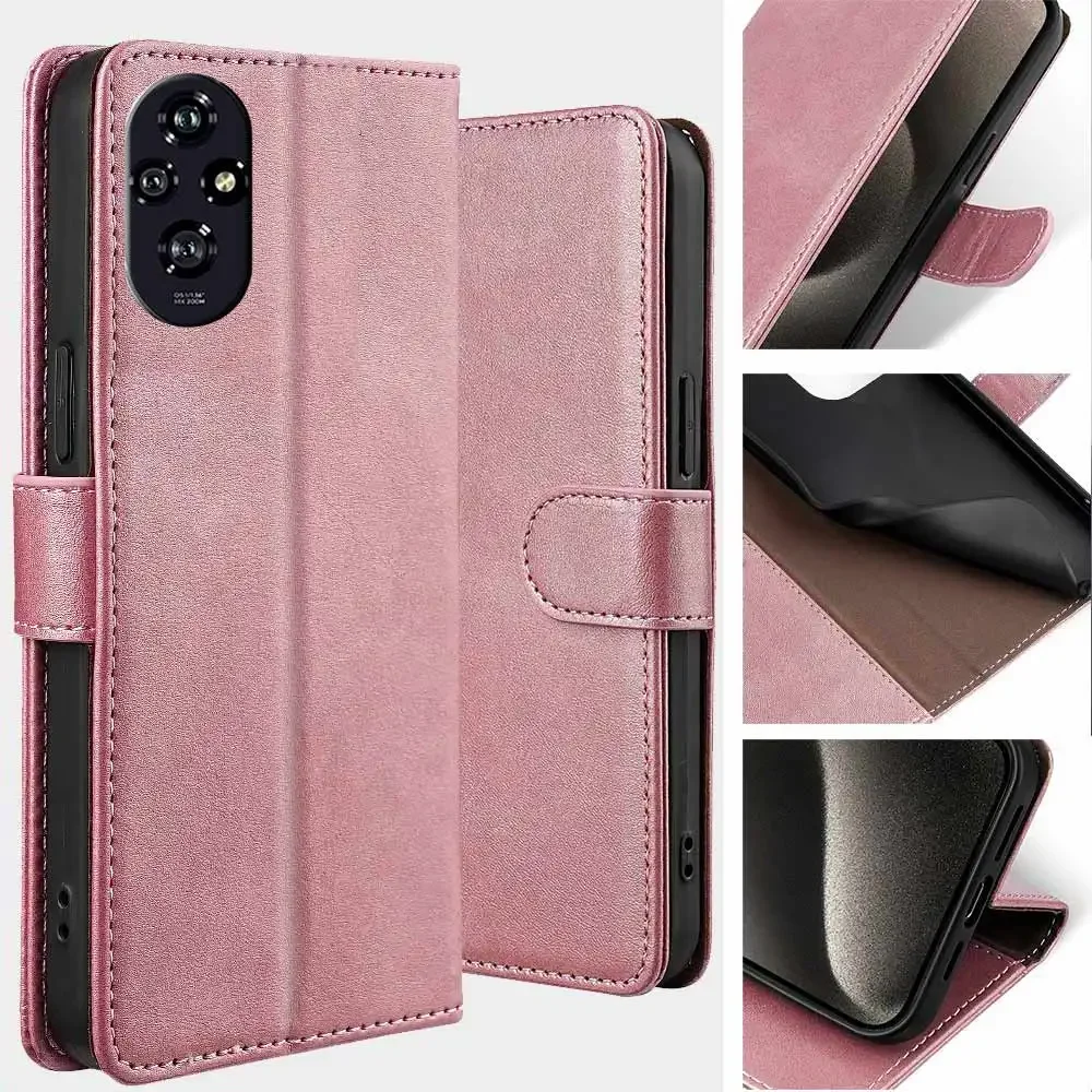 For Honor 200 5G Flip PU Leather Wallet Case RFID Blocking Multi-Card Holder Phone Cover for Honor 200 Lite 5G Phone Bag Funda