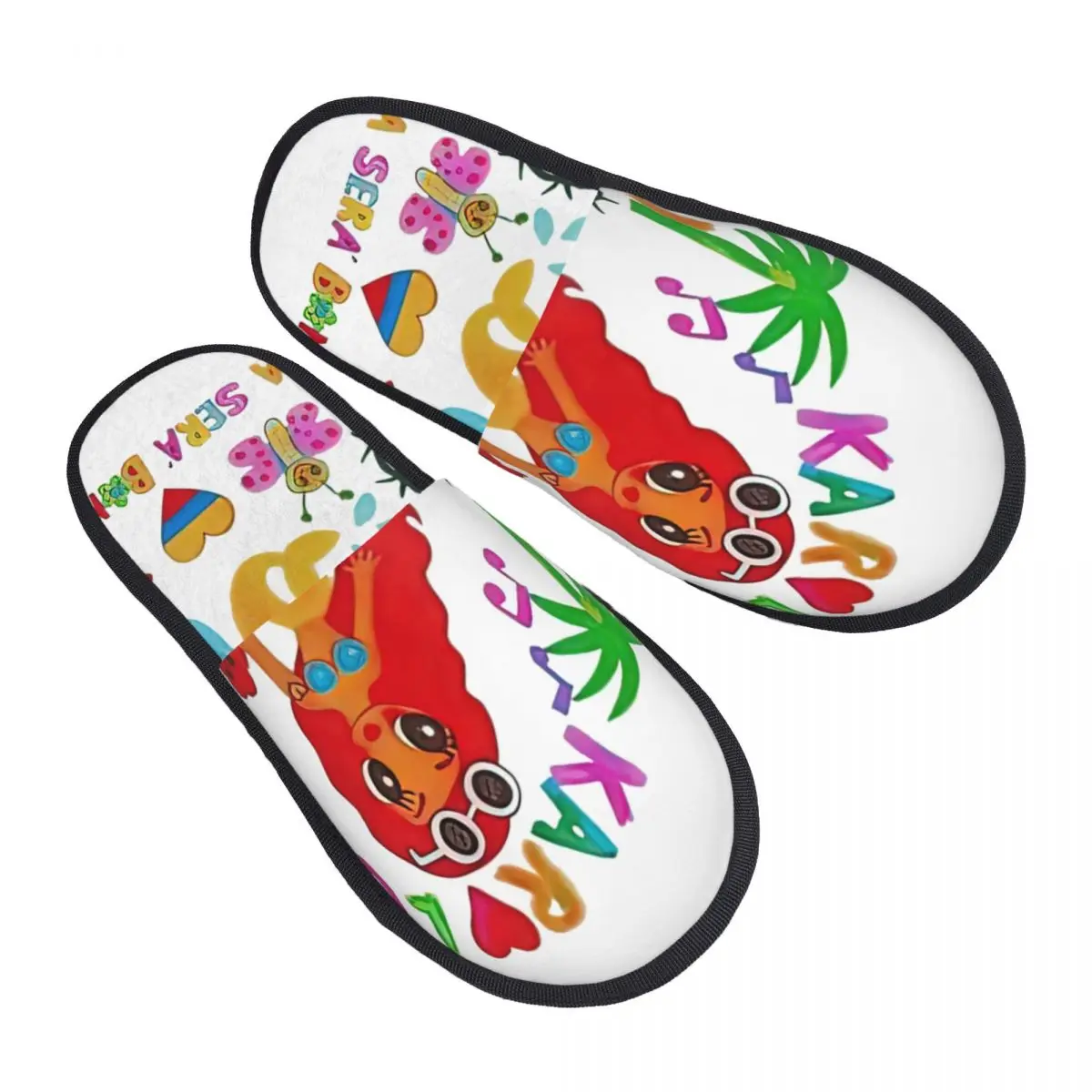 Custom Manana Sera Bonito Colombian Music Singer Karol G Soft Memory Foam House Slippers Women Comfy Warm Anti-Skid Slipper