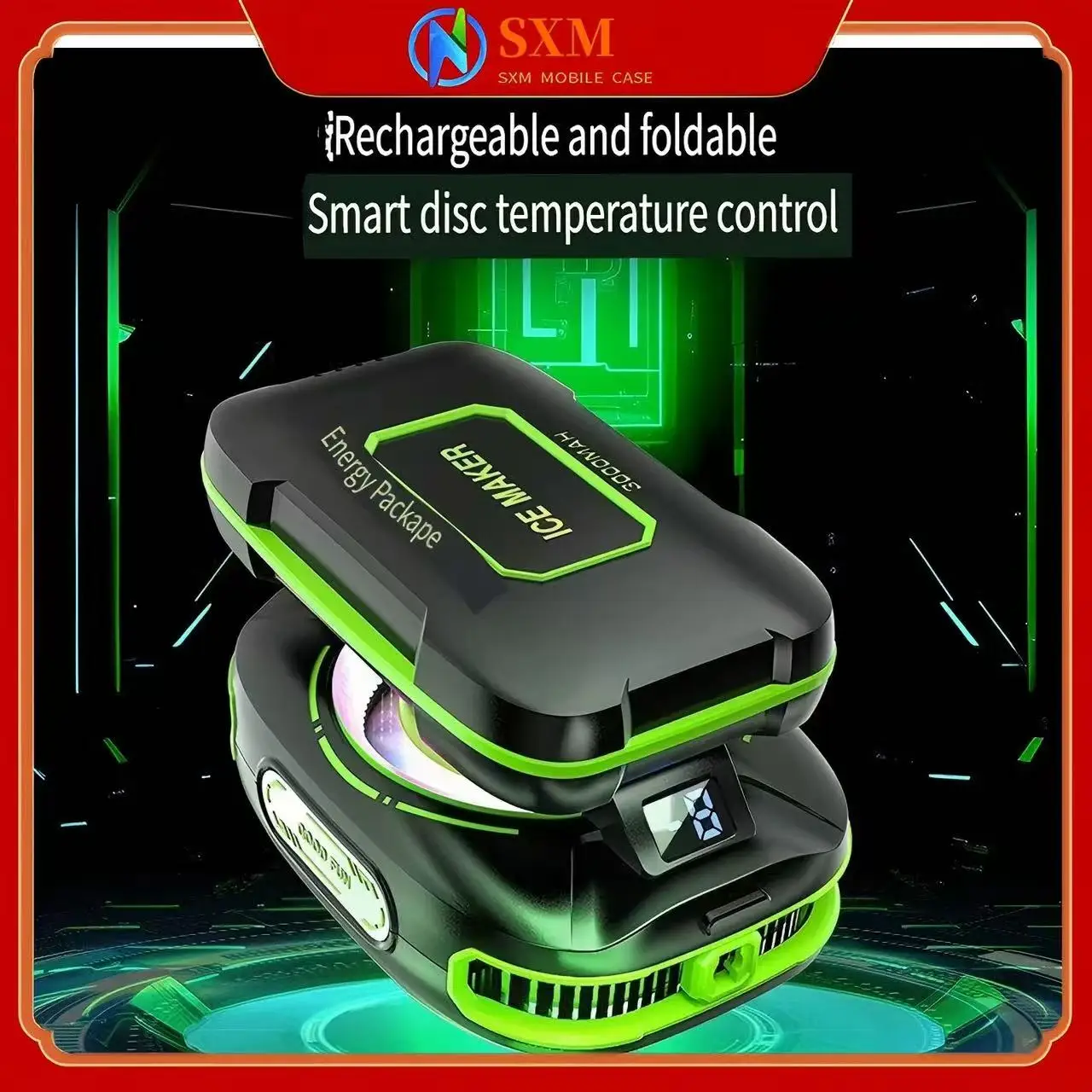 

Mobile phone radiator semiconductor can freeze rechargeable digital display silent magnetic wireless charging to cool down
