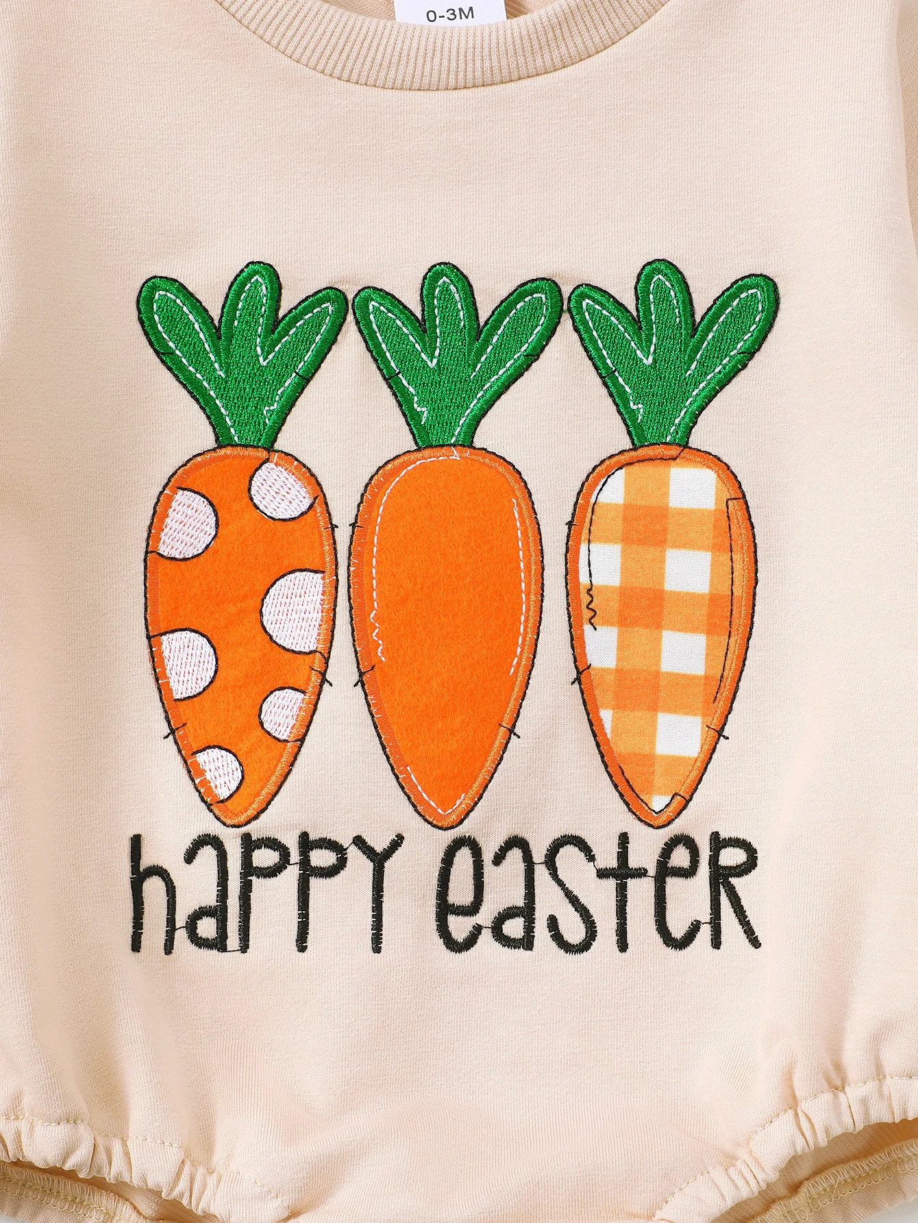 الجزرة المطرزة طويلة الأكمام رومبير ربيع الخريف الرضع طفل ملابس الطفل ارتداءها الاطفال الزي