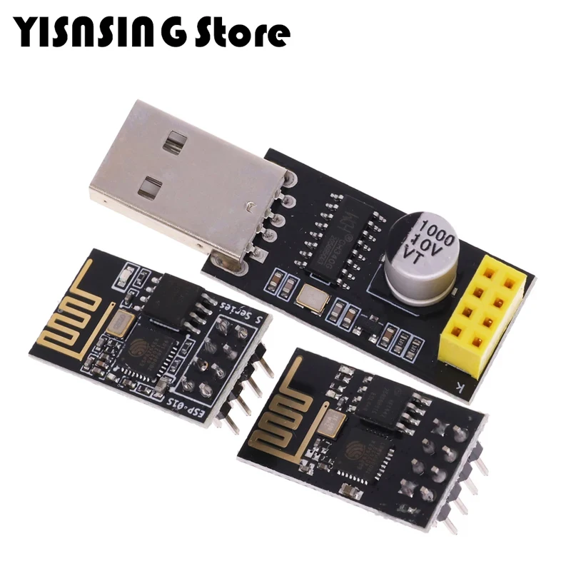 ESP01 Programmer Adapter UART GPIO0 ESP-01 Adaptaterr ESP8266 CH340G USB to ESP8266 Serial Wireless Wifi Developent Board Module