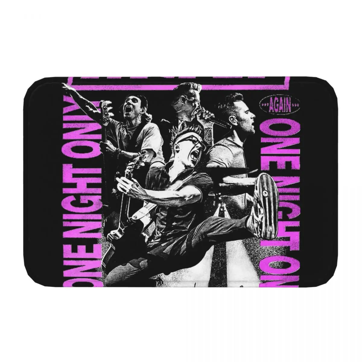 Pop Rock Band Bathroom Mat McFly UK Tour Doormat Flannel Carpet Balcony Rug Home Decoration