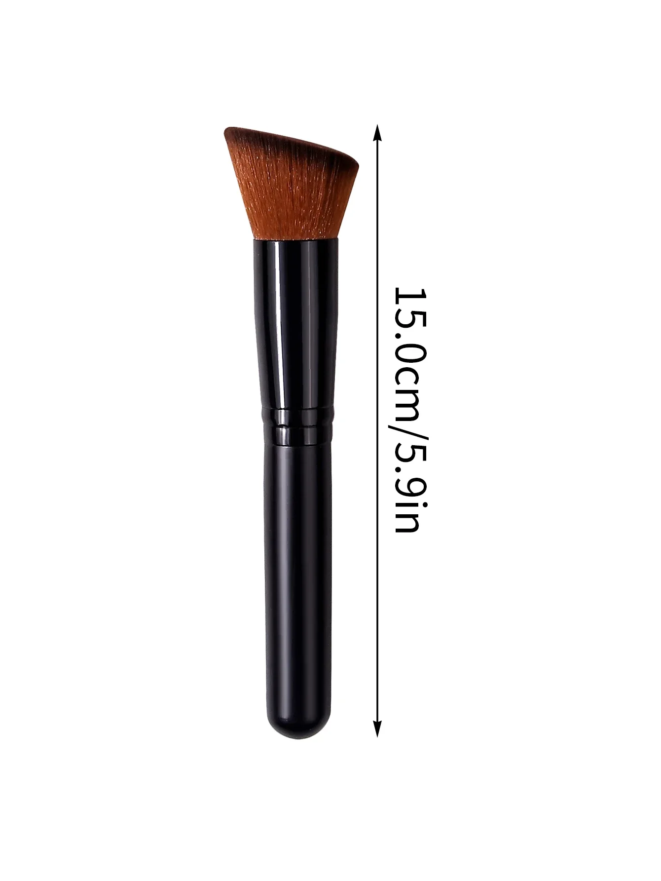 Pinceau à Blush pour fond de teint coudé – Outil de maquillage polyvalent pour liquide, crème et poudre, essentiel de voyage pour débutants
