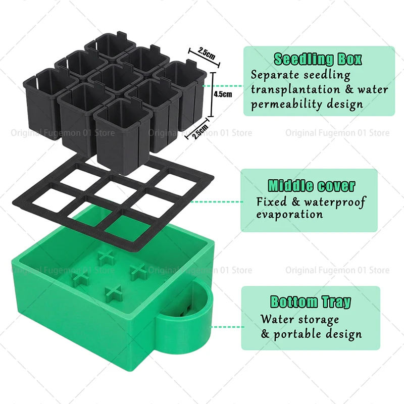 Seed Starter Tray Reusable Plant Germination Planter Pots Starter Seed Box For Greenhouse And Garden Nursery Pots Accessories