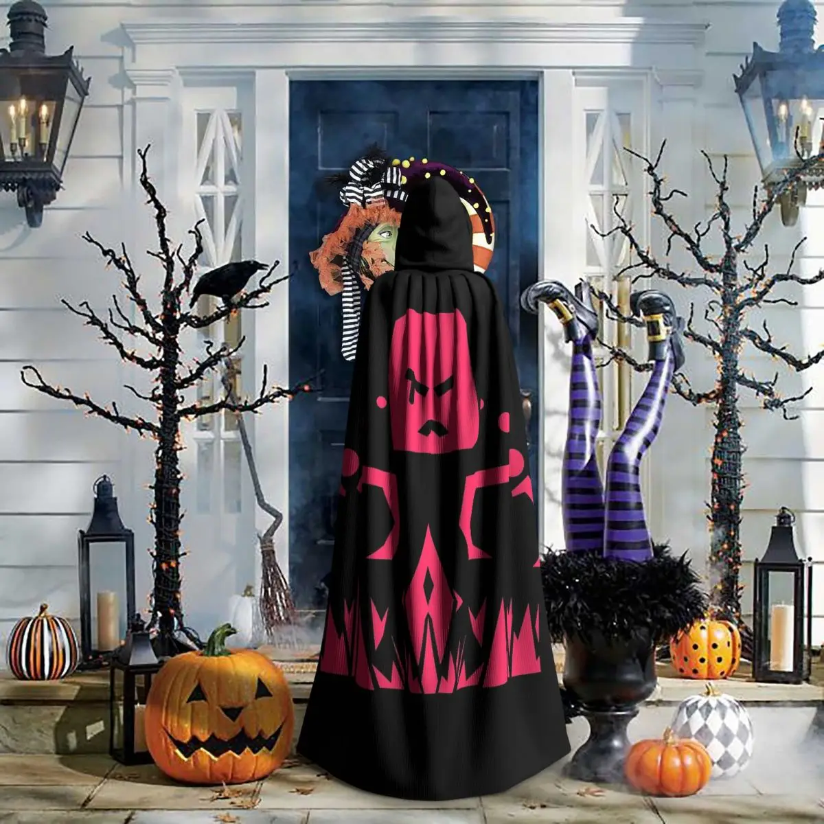 

Just Shapes And Beats Blixer Long Hooded Cloak Witch Medieval Costume Cosplay Cape HalloweenVampire Adult Unisex