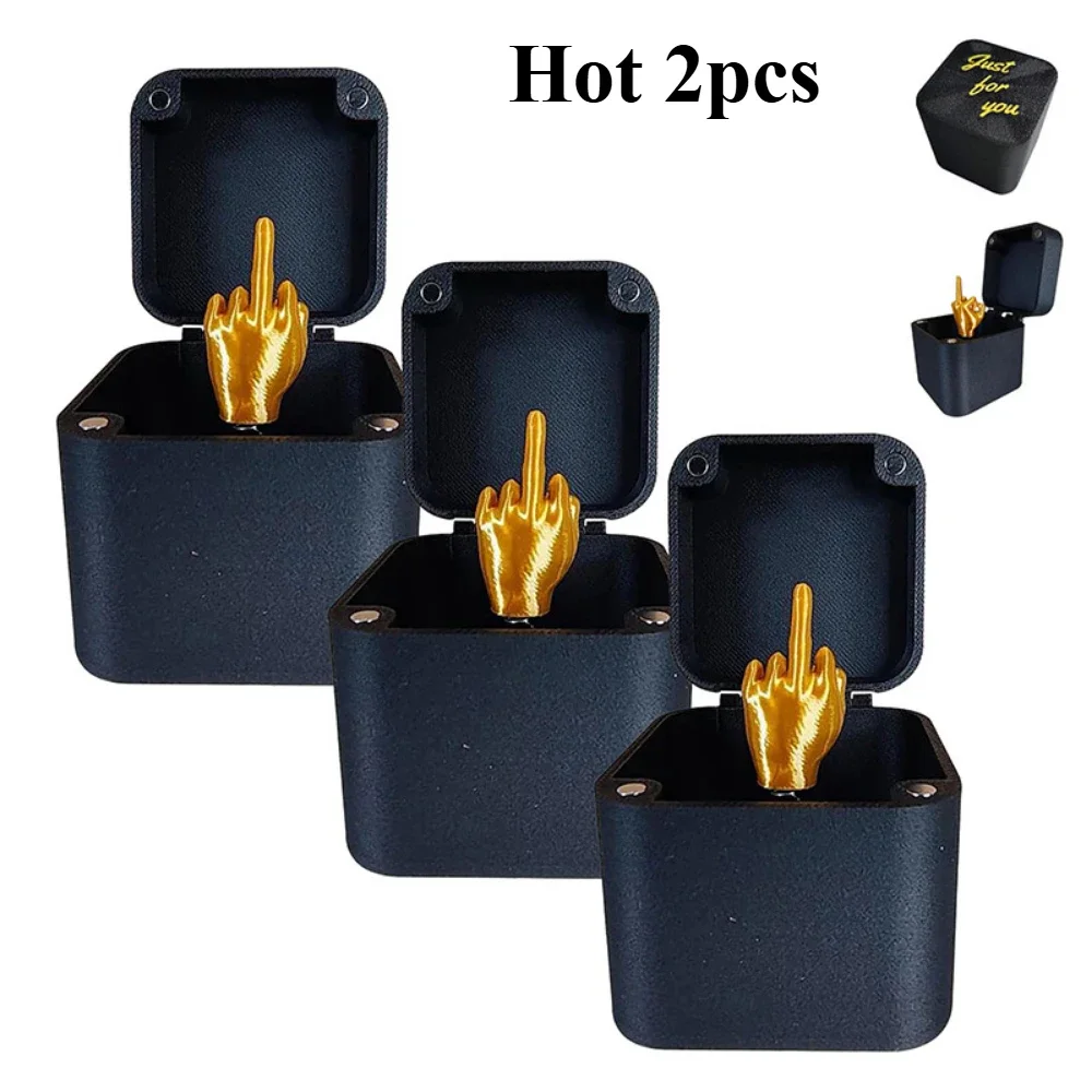 Coffret cadeau Surprise au doigt du milieu, cadeau de farces amusant de noël, bureau, décoration de maison, jouets de décoration, artisanat miniature pour enfants