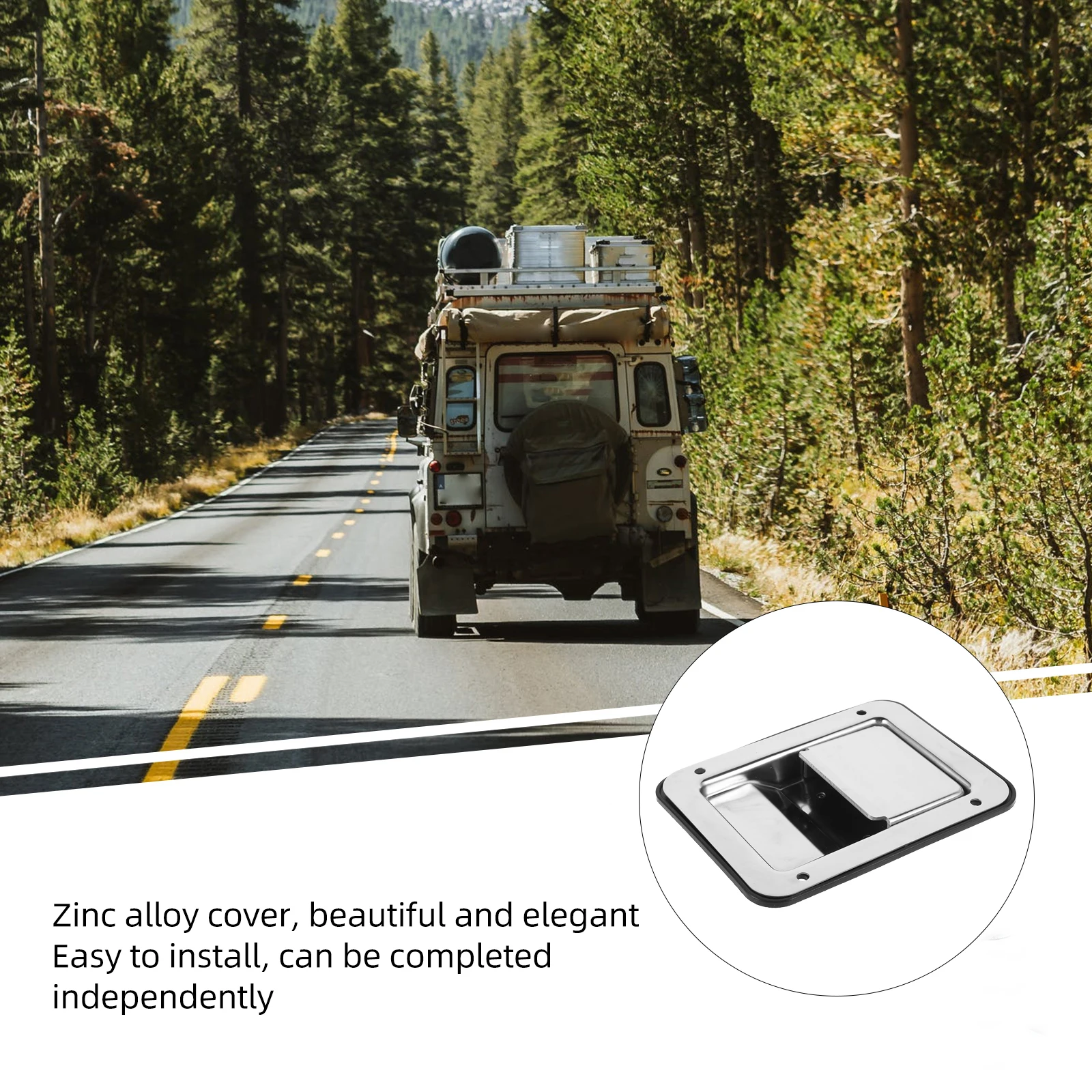 

Trailer Lock Truck Toolbox Latch Stainless Steel H Replacement Panel Lock Tool BoxLatch Utility Vehicle Security Solution