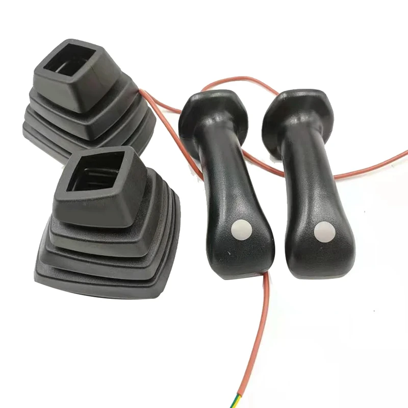 1Set L+R Excavator Joystick Assy Gears Handle With Dust Cover For Rexroth Yuchai LOVOL Longgong-Revo 55/60/65/75-8/80