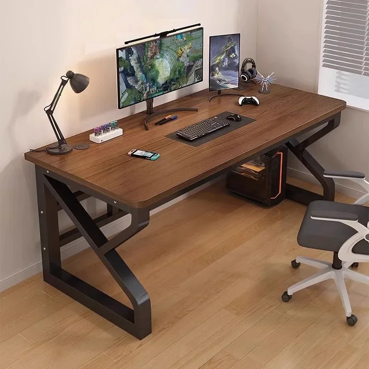 مكتب كمبيوتر من الخشب الصلب، مكتب مكتبي بسيط، طاولة طويلة، طاولة دراسة للطلاب، غرفة نوم منزلية، طاولة رياضية إلكترونية #1