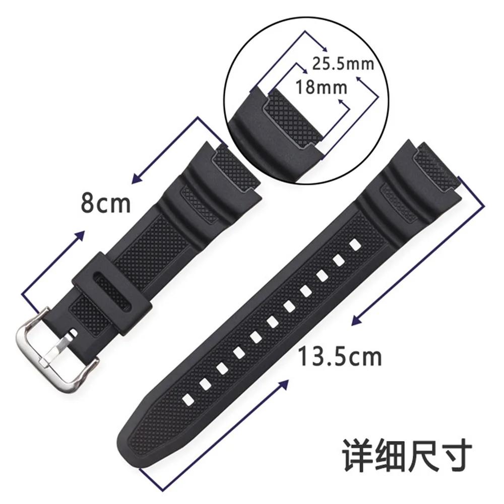 Rubber Strap For CASIO G-shock AE-1000W/AQ-S810W AE-1500WHX Resin Silicone Watch Bracelet Durable Watchband Accessories