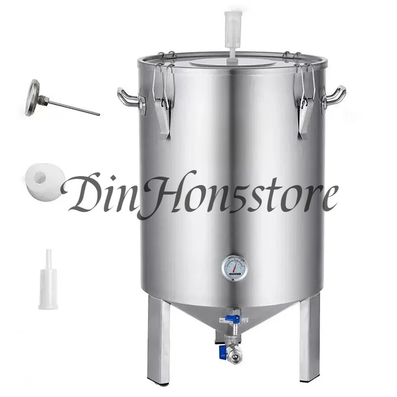 60L Fermentation Tank Stainless Steel Conical Fermentation Tank Storage Bucket Wine Fermentation Brewing Kit for Home Brewing