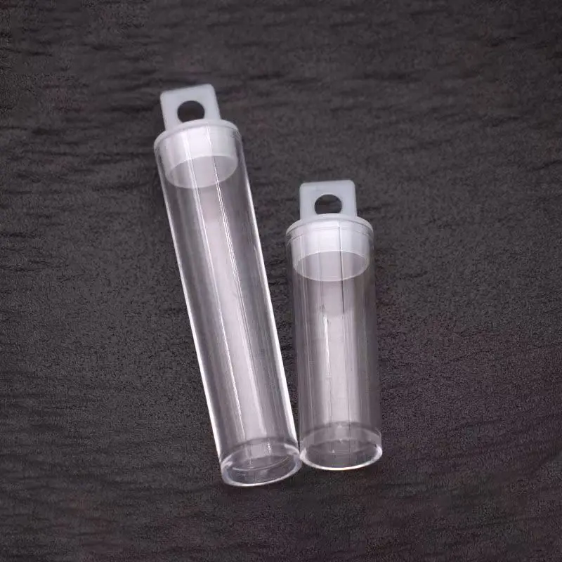 

100Pcs Transparent Clear Plastic Small Empty Storage Tubes Bead Container Bottles Organizers Boxes with Hook Lid
