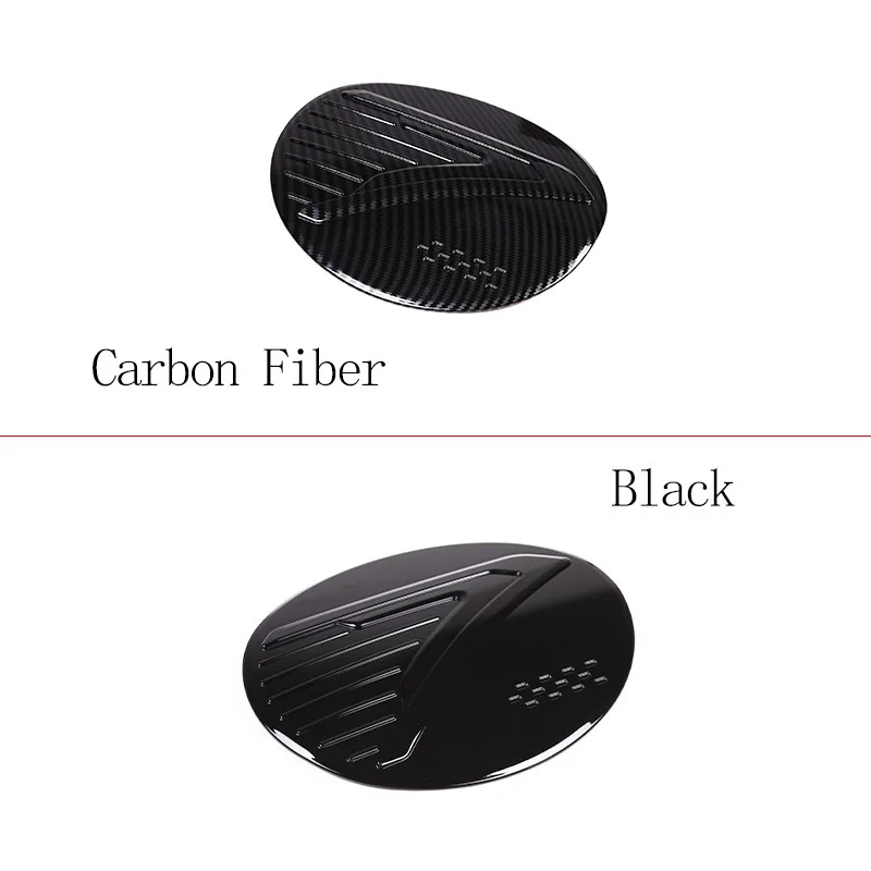 ABS ألياف الكربون غطاء خزان وقود السيارة ، ملصقا الزخرفية السوداء ، اكسسوارات السيارات ، سوبارو Crosstrek 2023 2024 #2