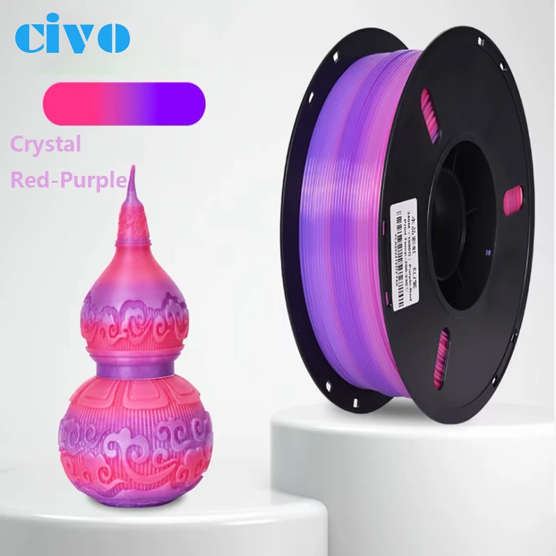 

PLACrystal 1.75mm 1kg 3D Printer Filament FDM High Impact Resistance 0.05mm Tolerance 220-240 Nozzle