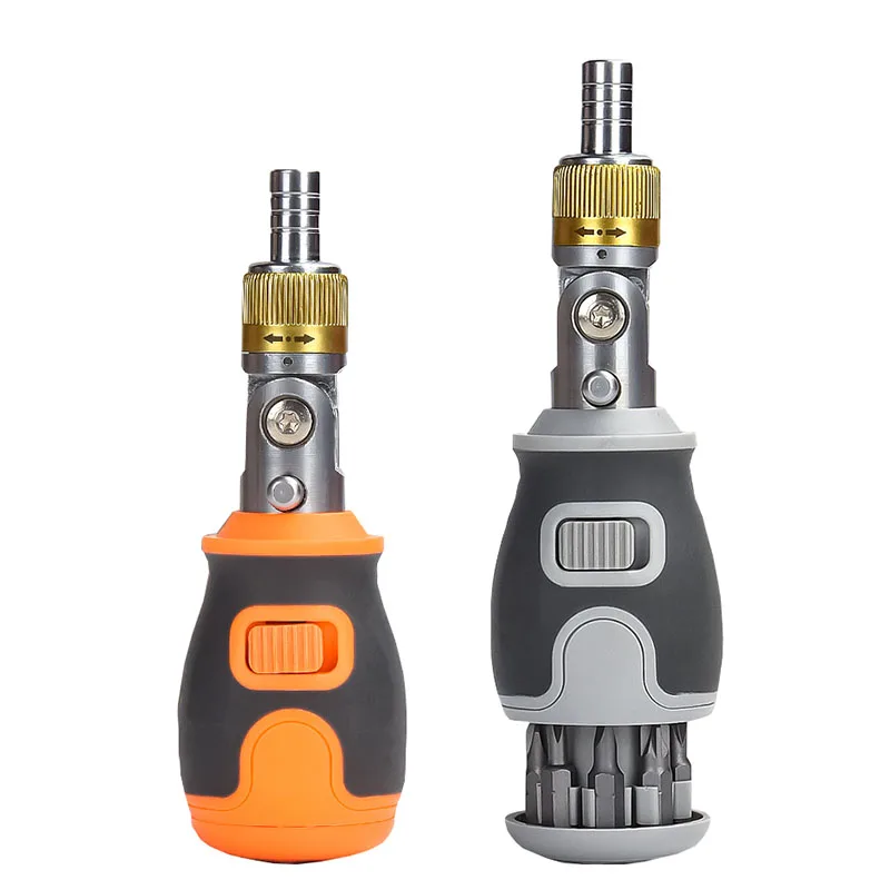 8ใน1ไขควงแบบพกพา Multifunctional 2-Way Ratchet ไขควง S2บิต180 ° การหมุนเครื่องมือบำรุงรักษา