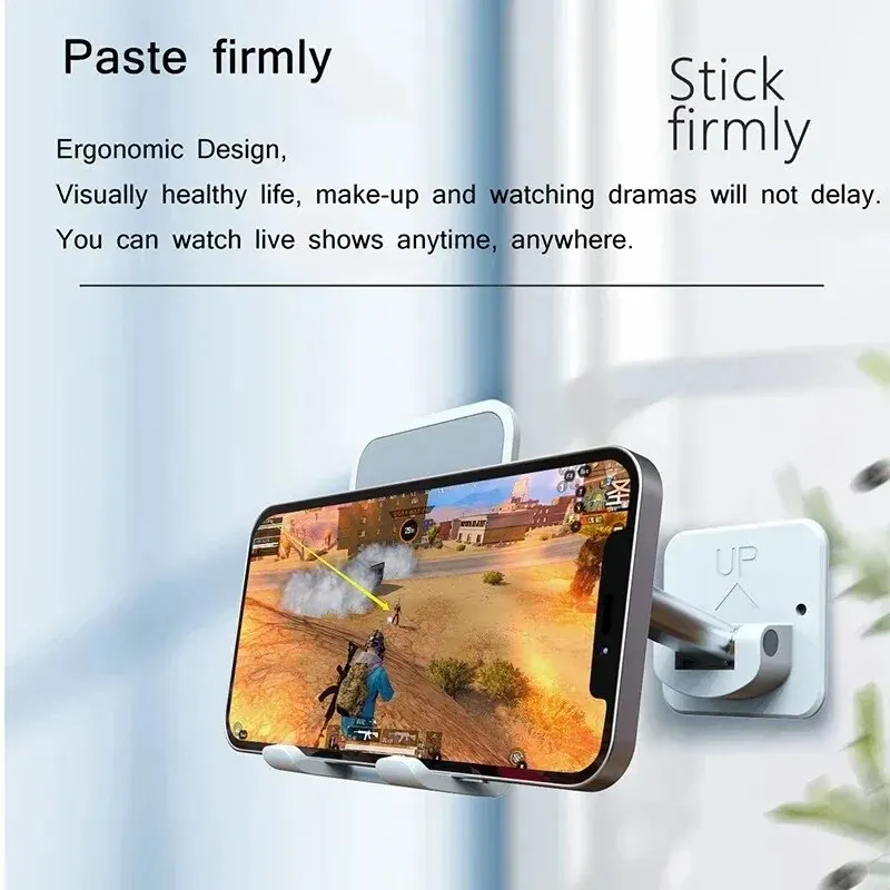 Wall Phone Holder Adjustable Stand For Cell Phone iPad Cellular Desk Support Retractable Multifunctional Mobile Phone Support