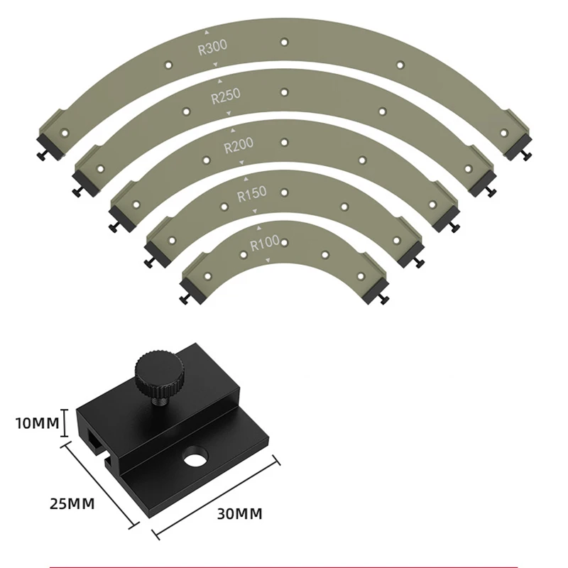 البلاستيك النجارة زاوية مستديرة نصف القطر قوالب الزاوية توجيه دليل R100 R150 R200 R250 R300 منحنى دليل خزانة حافة صب