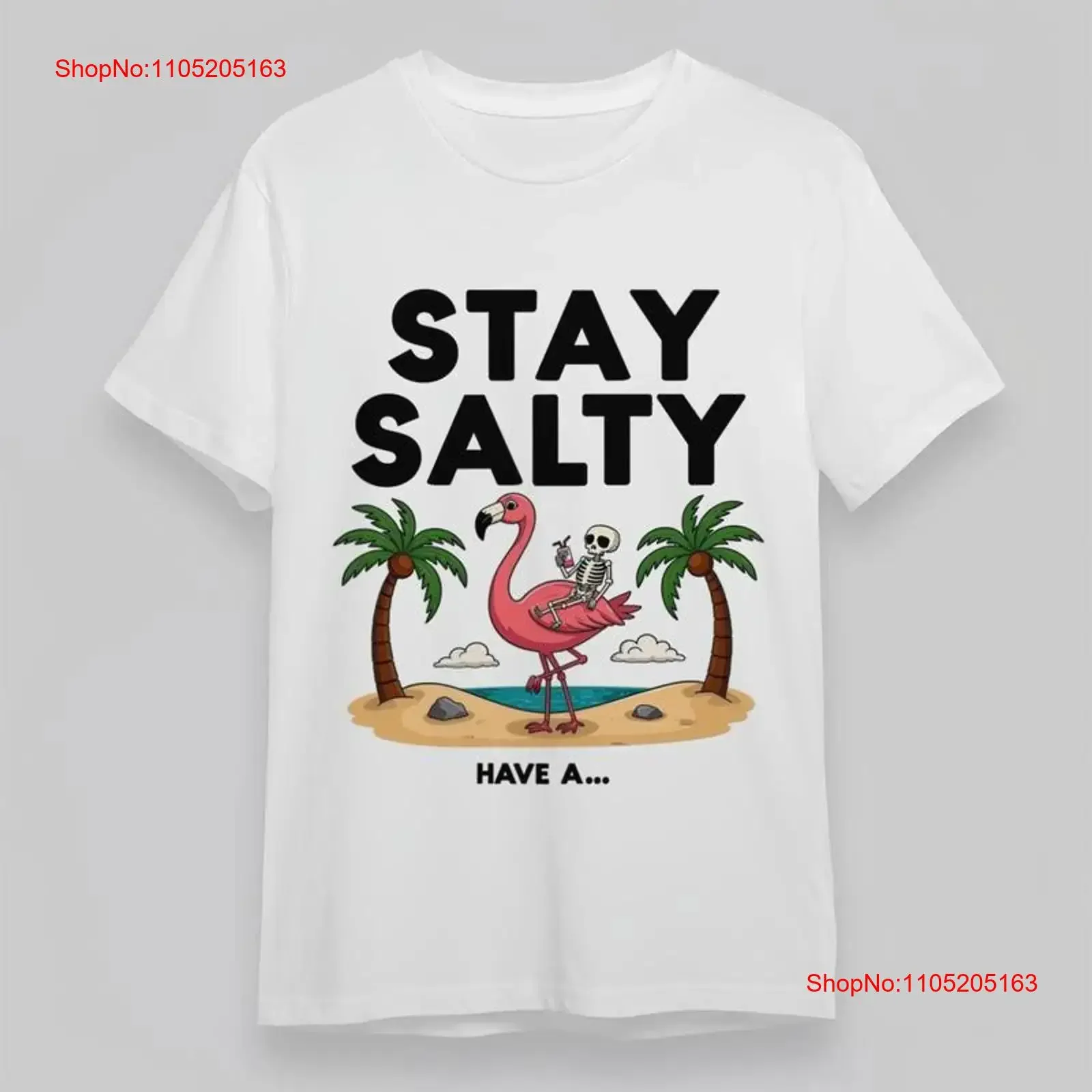 Women's Comfortable All Season Classic T Shirt Flamingo Palm Beach Design vintage Washed fashion Stylish Unisex