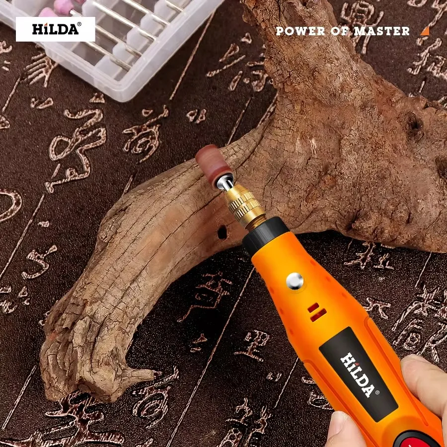 HILDA Electric Mini Drill Grinder Engraving Pen Mini Drill Electric Rotary Tool Grinding Machine Accessories