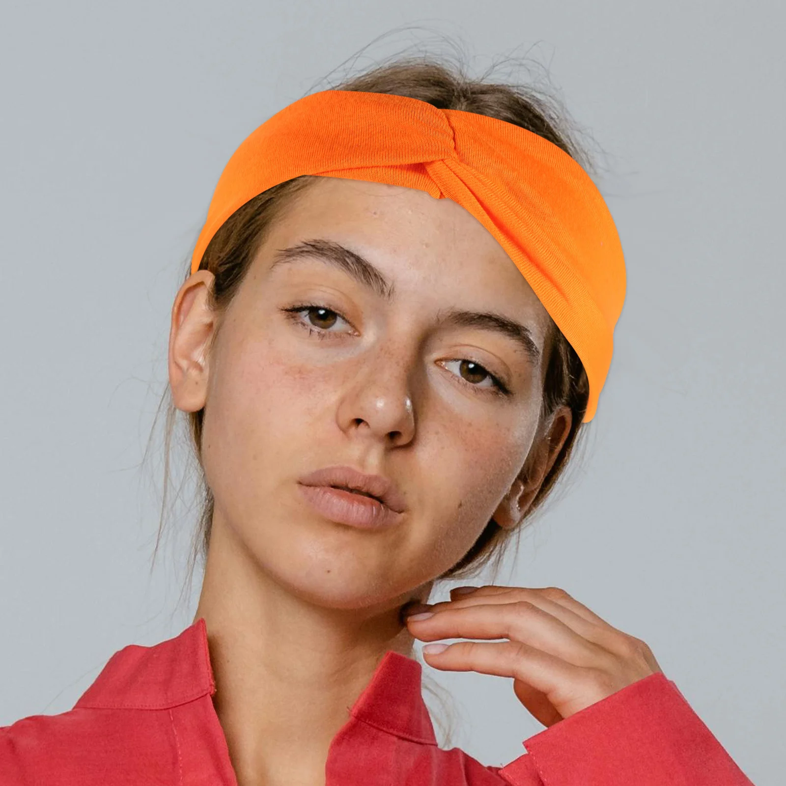 المرأة مرونة عمامة رئيس التفاف عقال عقدة الملتوية رباط شعر تنفس العرق ماصة خفيفة الوزن لينة مريحة