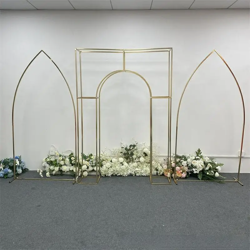 3-teiliges romantisches Hochzeitsbogen-Dekor für den Außenbereich mit Willkommens-Türbanner, Ballon-Display-Regal, Party-Event-Blumenbogen-Hintergrund – Detail 7