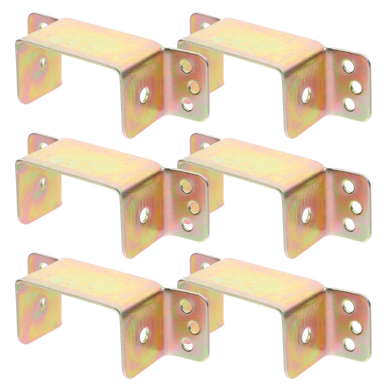 6pcs Rail Bracket 50Mm Width Thickened U-Shaped Iron Support For Heavy Duty Bed Frame Bed Plate Buckle Furniture Parts