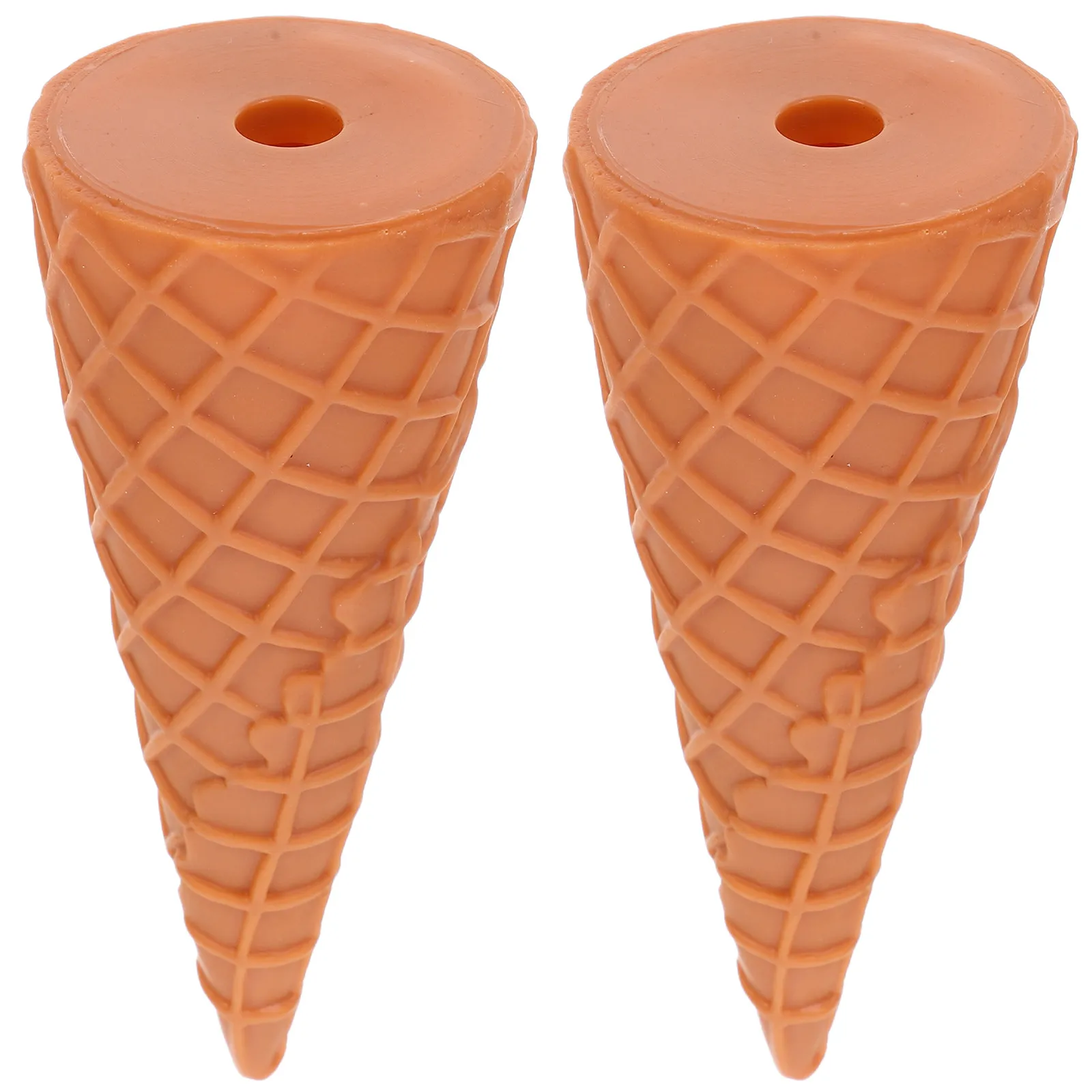 

2 шт. реалистичные вафельные рожки-муляжи с натуральной текстурой, яркие цвета, для фотосъемки, декора вечеринок, демонстрации десертов, ролевых игр, Монтессори