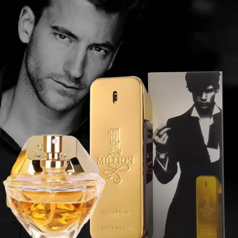 Caliente millones de oro Perfume fragancia feromonas Spray masculino hombres de larga duración Spray corporal Colonia citas diarias Perfume ligero