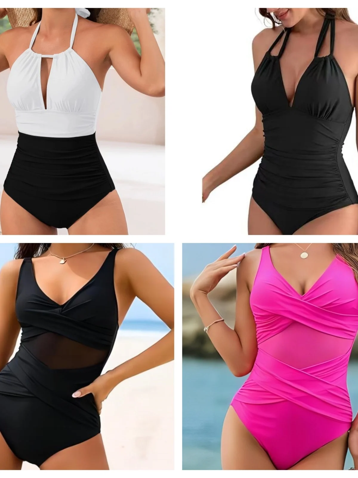 

Women's One-Piece Triangular Stripe Sports Casual Vest Sle Belly Covering Slimming Svel Swimming Suits Fixed Chest Pad