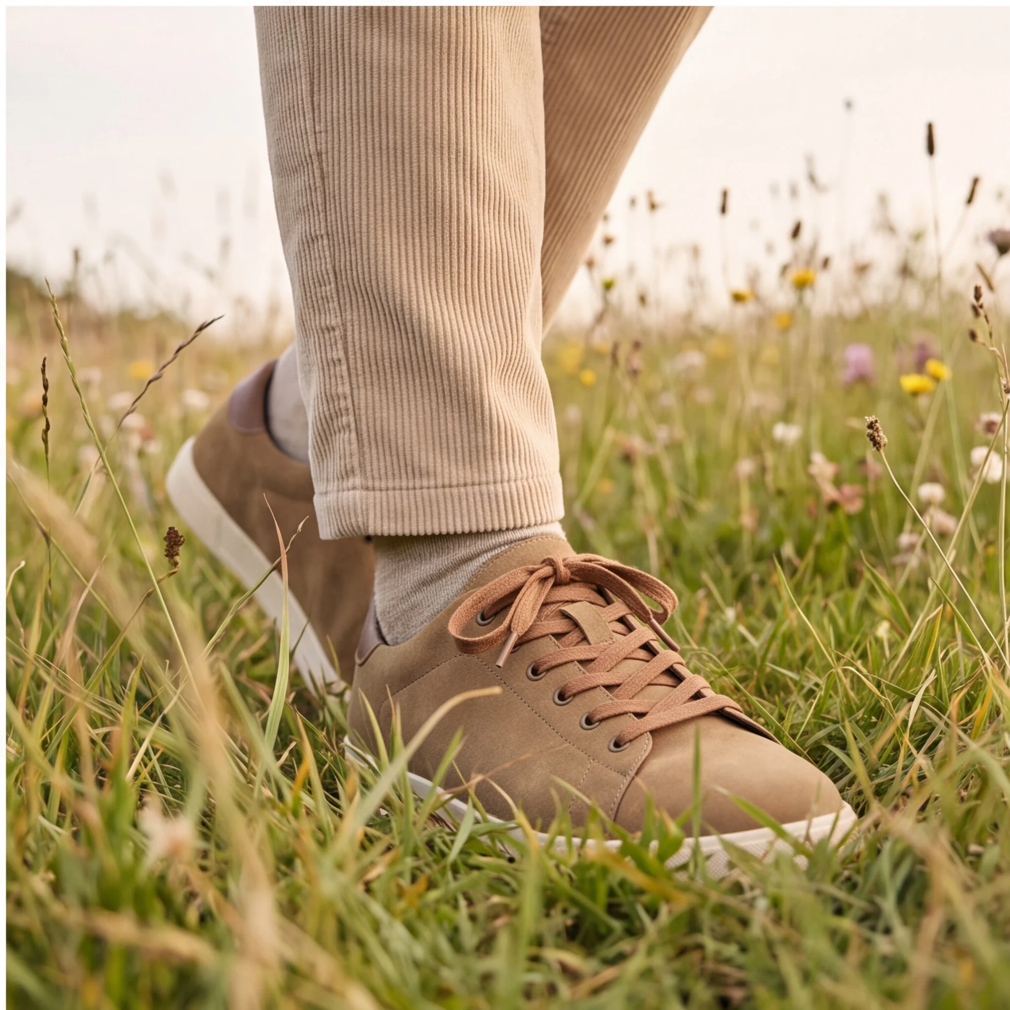 Herren-Sneaker und Freizeitschuhe mit Kontrast-Absatzverstärkung für Herren, Freizeitkleidung, Herrenschuhe, niedriger Schaft – Detail 5