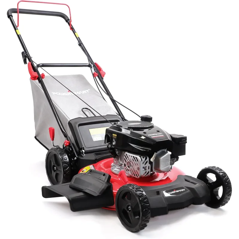

PowerSmart Lawn Mower Gas Powered, 21-Inch 144cc Engine 3-in-1 Walk-Behind Push Lawn Mower, Oil Included