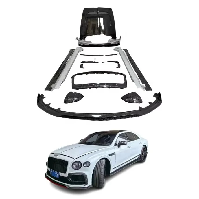 New Msy Style Body Kits forBentley Flying Spur Body Fit Upgrade Front Lip Rear Bumper Rear Diffuser Side Skirt Wing Engine