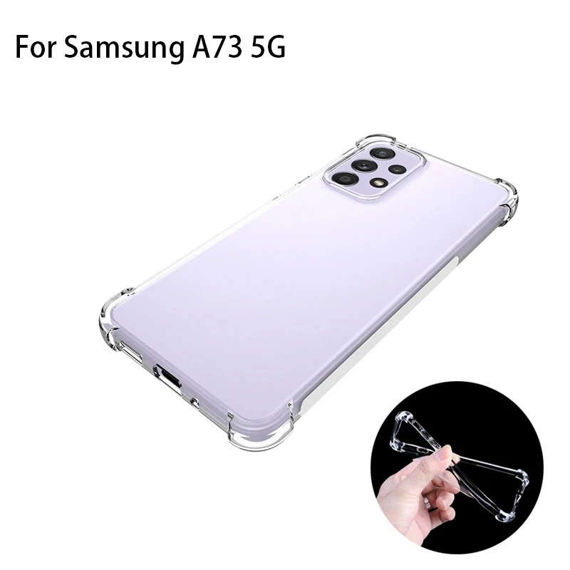 Funda stoßfeste transparente Silikonhülle für Samsung Galaxy A73 5G, transparente Hülle für Samsung A73 5G – Detail 1
