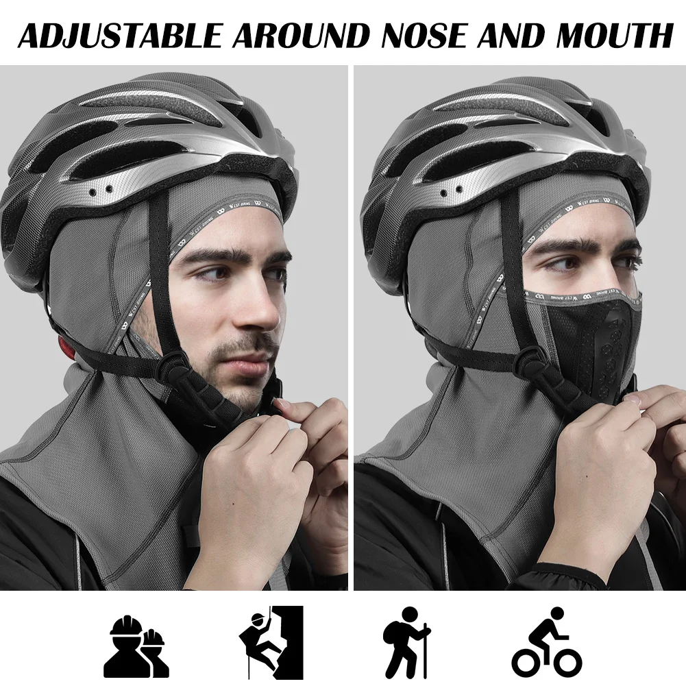 WEST BIKING Winter Fleece Cycling Cap Warm Balaclava With Reflective Striped Pockket Outdoor Sport Ski Motorcycle Bicycle Hat