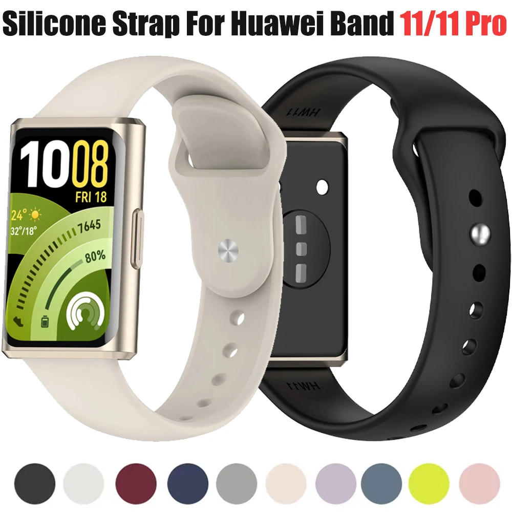 Weiches Silikonarmband für Huawei Band 11 Pro, Original-Ersatzarmband für Huawei Band 11, Uhrenarmband-Zubehör, Gürtel