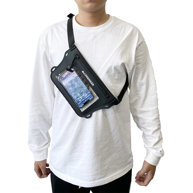 حقيبة خصر مقاومة للماء لكل من الرجال والنساء، حقيبة للهاتف المحمول بسعة كبيرة، متوافقة مع شاشة اللمس، تسمح تحت الماء #2