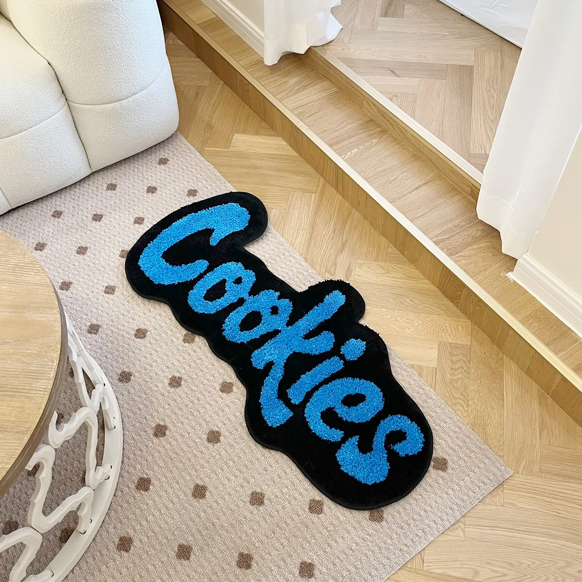 Handmade Cookies Rug for Kids Room Tufted Carpet Mat Soft Plush Children Gift Room Decoration