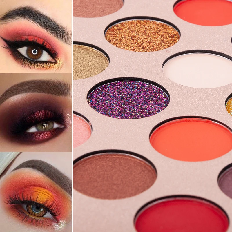 クリスマス 65 色アイシャドウプレートシマーマットスパンコールアイシャドウカラフルなステージボール専用ネオンアイシャドウパレットメイクアップ