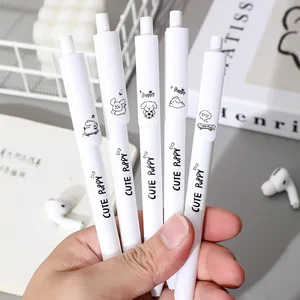 Gel de secagem rápida para estudantes, adorável filhote de cachorro escrevendo caneta, modelo simples, papelaria bonito, material escolar e de escritório, 5 pcs/set 8 principais vendas caneta cao - №5