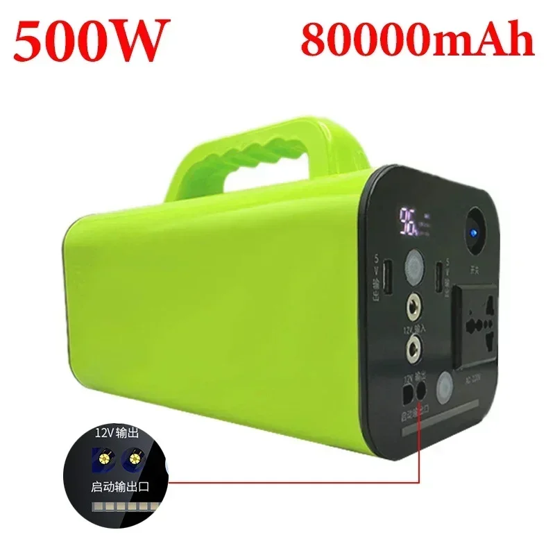 Solar Generator Power Supply power station 80000mAh500W Portable Battery Power Bank Inverter Strong Light LED for OutdoorCamping